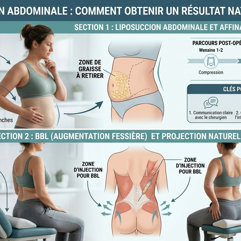 Le BBL avec liposuccion abdominale à Casablanca : comment obtenir un résultat naturel et équilibré ?