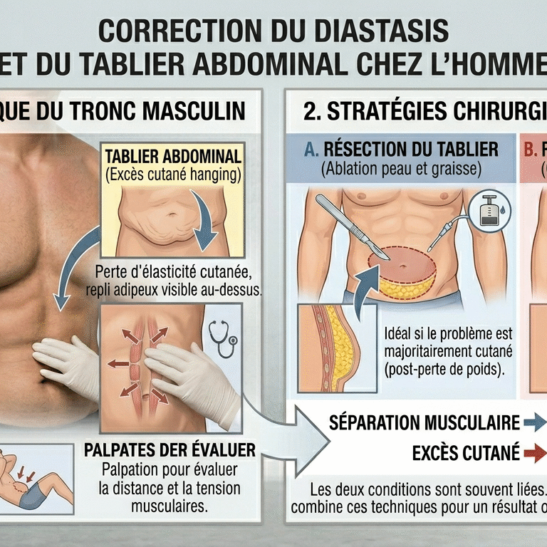 Diastasis abdominal chez l'homme
