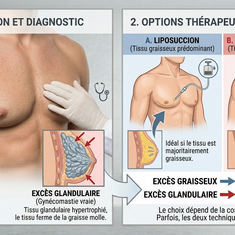 Gynécomastie liposuccion ou ablation glandulaire — comment choisir ?